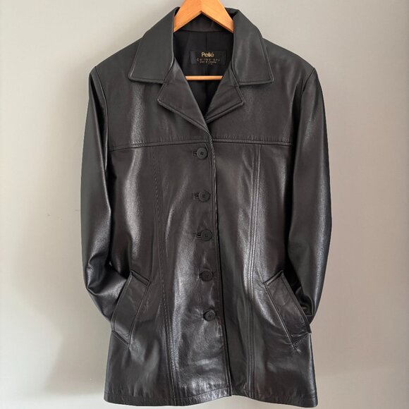Best Ink Black Vintage Leather Jacket - Picture 5 of 16